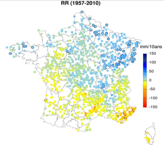 evolution pluie